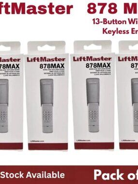 LiftMaster 878MAX Garage Door Keypad Wireless and Keyless Entry System Pack # 4